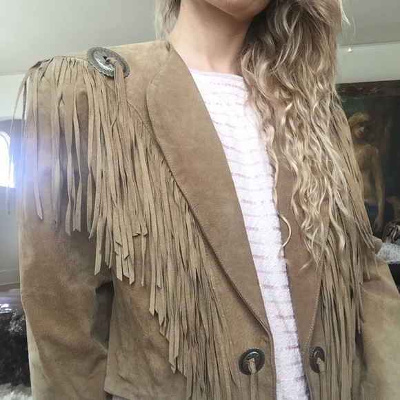 Cropped camel western leather vintage!🌈 - Picture 2 of 6